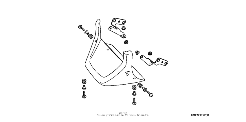 VTX1300C Нижний обтекатель