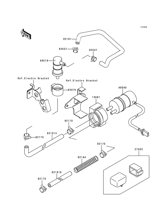 ZX750 Топливный насос