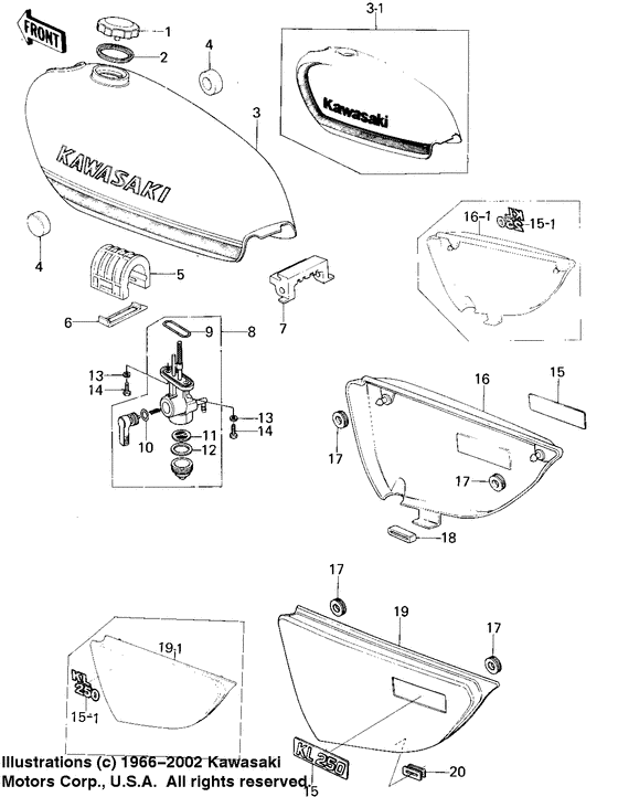 Fuel tank/side covers