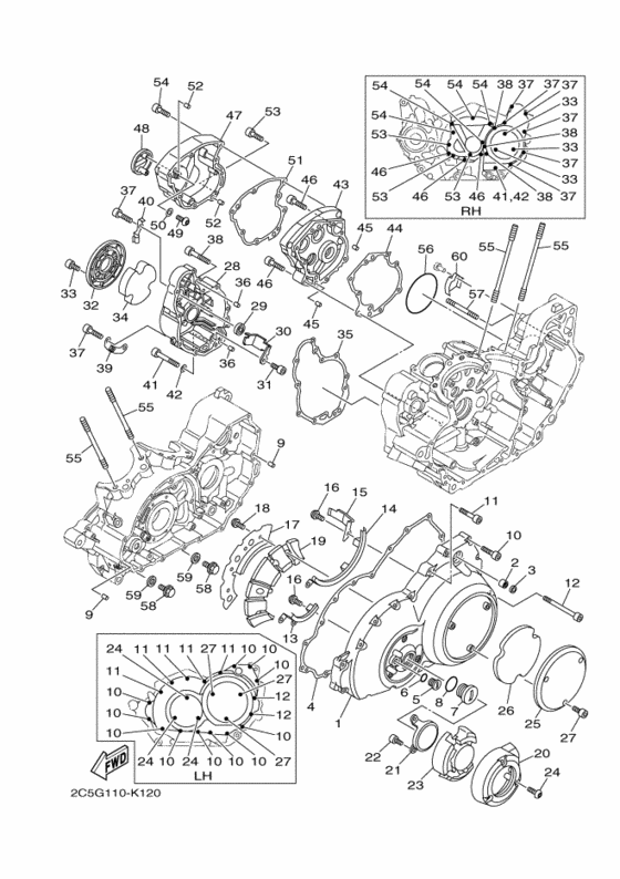 Crankcase cover ass`y  (v