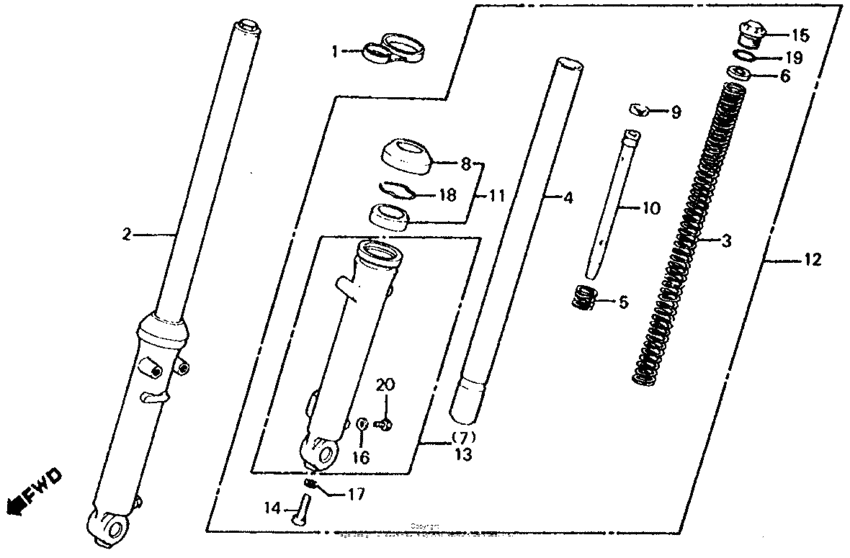Front shock absorber 81-82