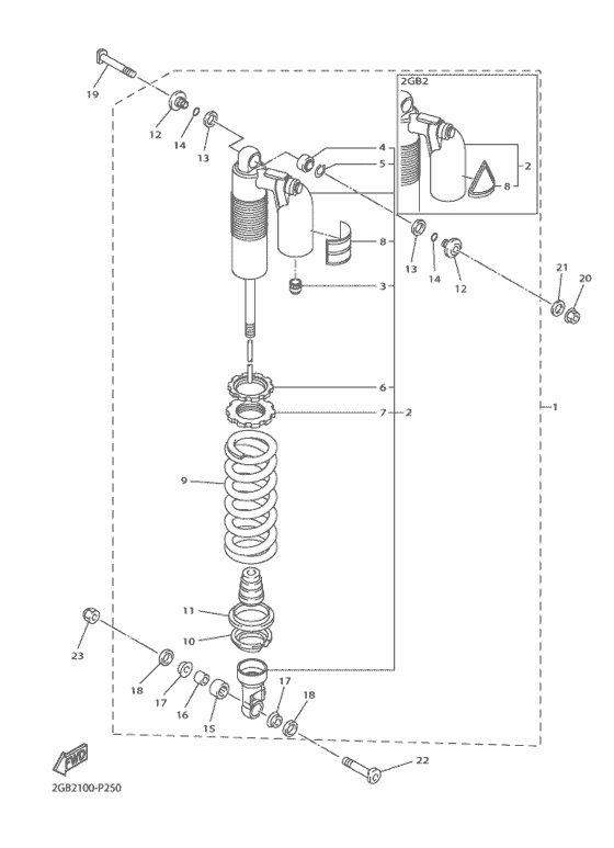 WR250F Задняя подвеска