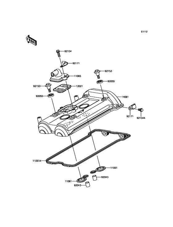 KLE650 Крышка головки цилиндров