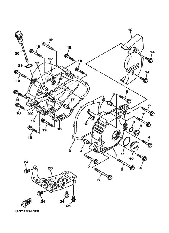 Crankcase cover ass`y  (v