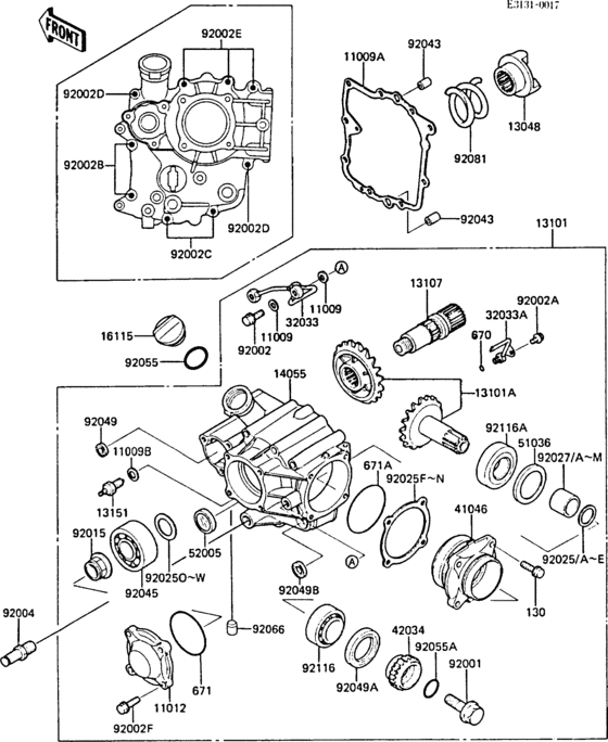 Front bevel gear(1/2)