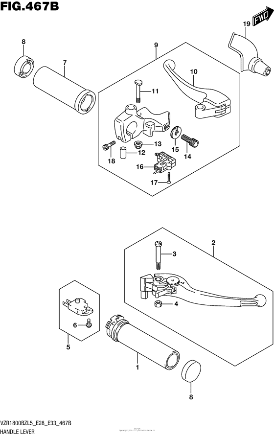 Handle Lever (Vzr1800Bzl5 E33)