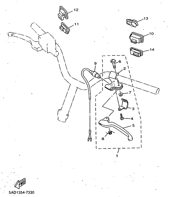 Handle switch. lever