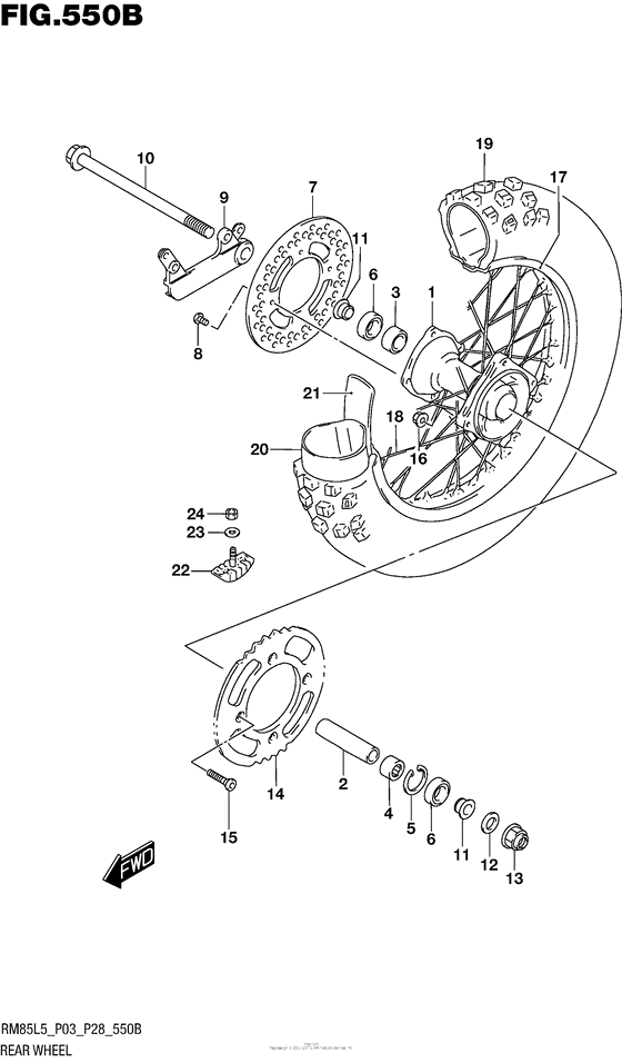Rear Wheel (Rm85L5 P28)