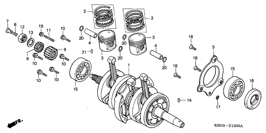 Crankshaft/piston