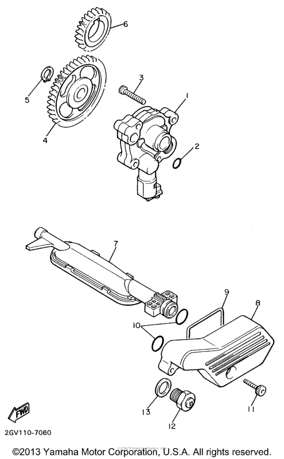 XV535SHC Масляный насос