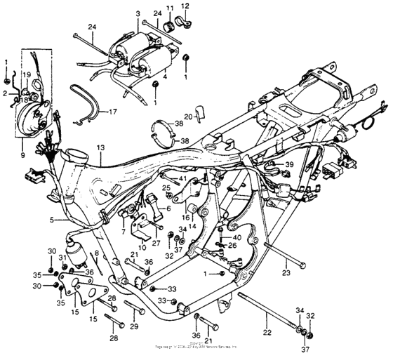Wire harness + frame