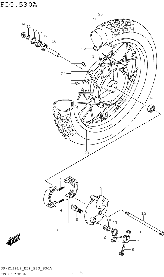 Front Wheel (Dr-Z125L5 E28)
