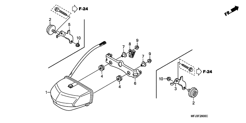 CBR600RR (ABS) Taillight unit ass`y