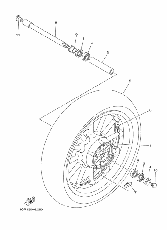 XV1900A Переднее колесо