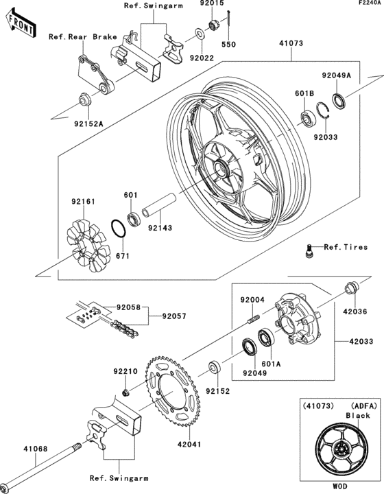 EX300 Rear wheel / chain(1 / 2)(adfa)(ca,us)