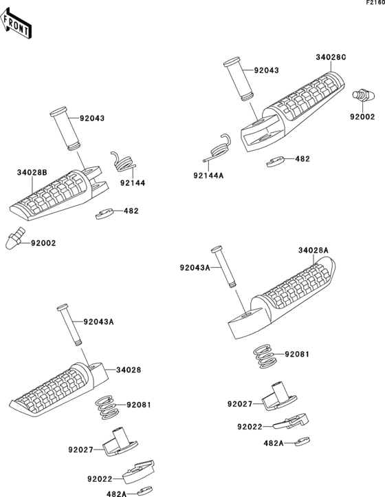 ZX750 Подножки