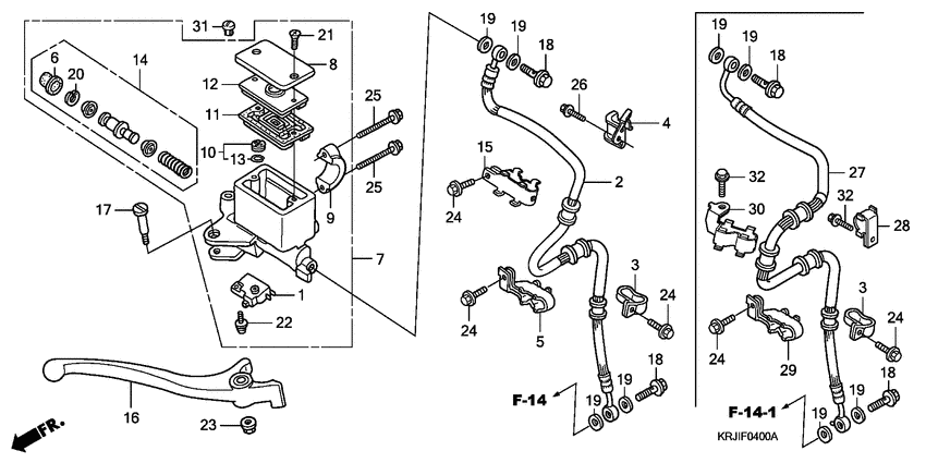 Fr. brake master cylinder