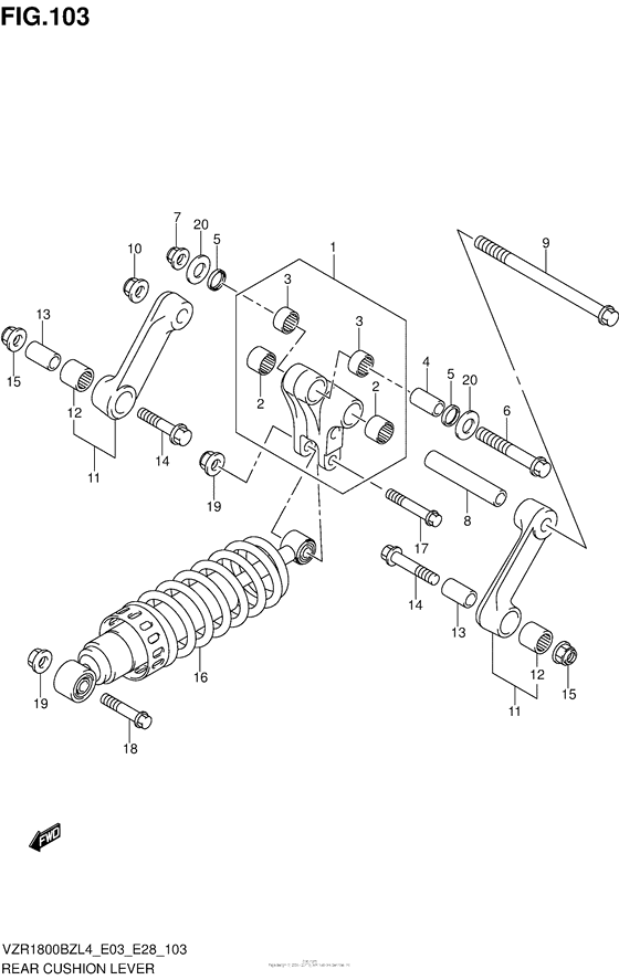 Rear Cushion Lever (Vzr1800Bzl4 E28)
