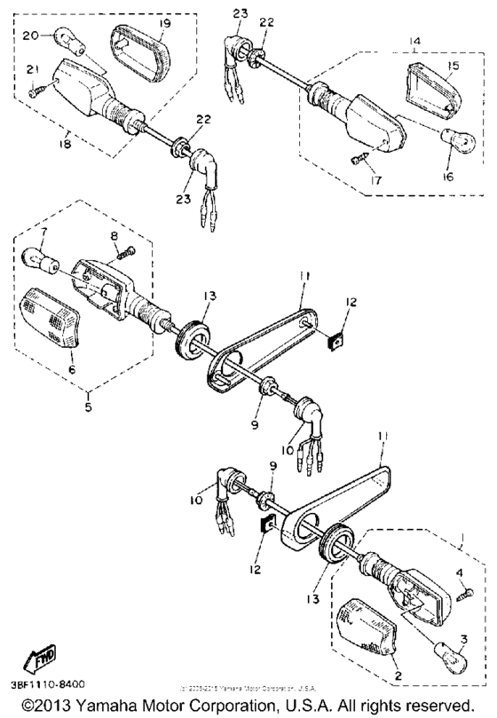 FZR400SAC Поворотники