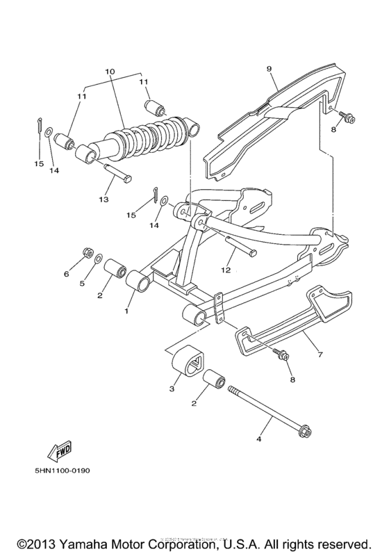 TTR90N Задний рычаг подвески