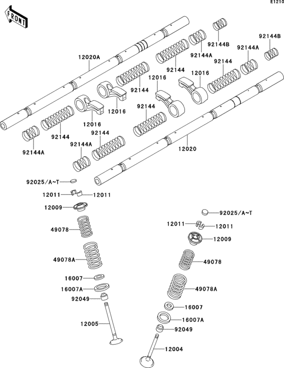 ZX1100 Клапана