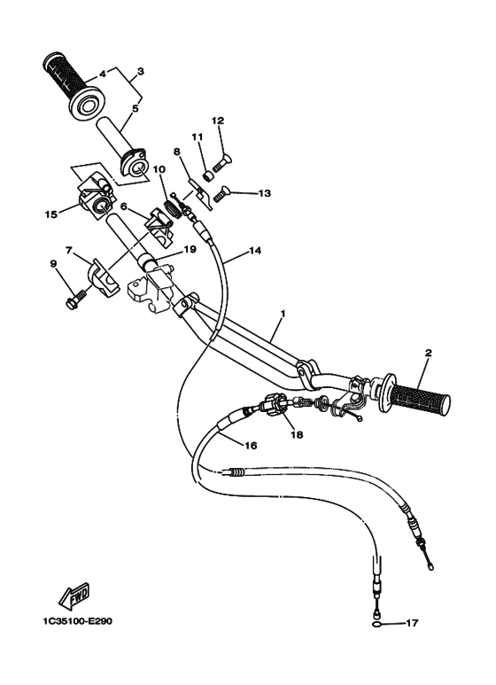 Steering handle & cable