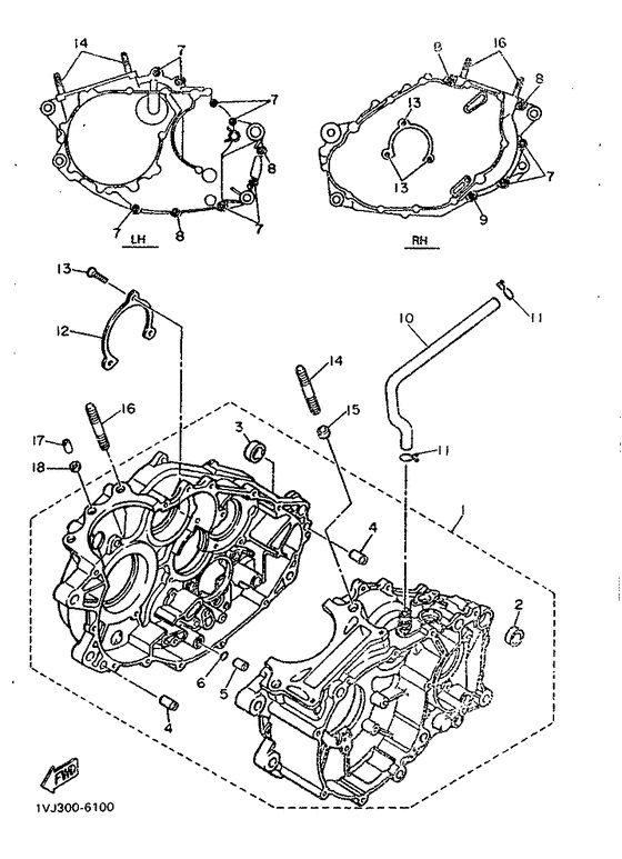 XT500Z Картер двигателя