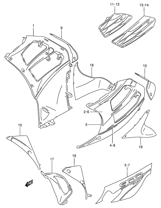 RF900 Under cowling body