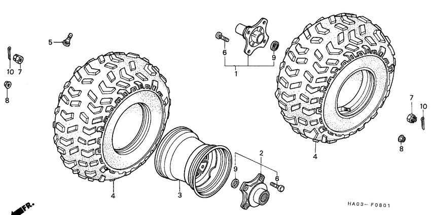 Rear wheel complete assy