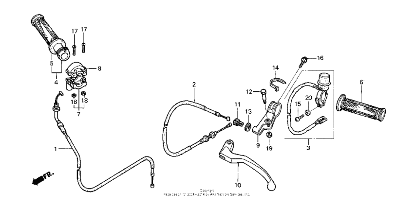 Handle lever + switch + cable