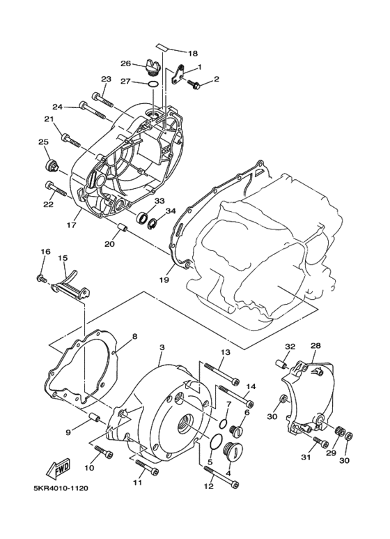 Crankcase cover ass`y  (v