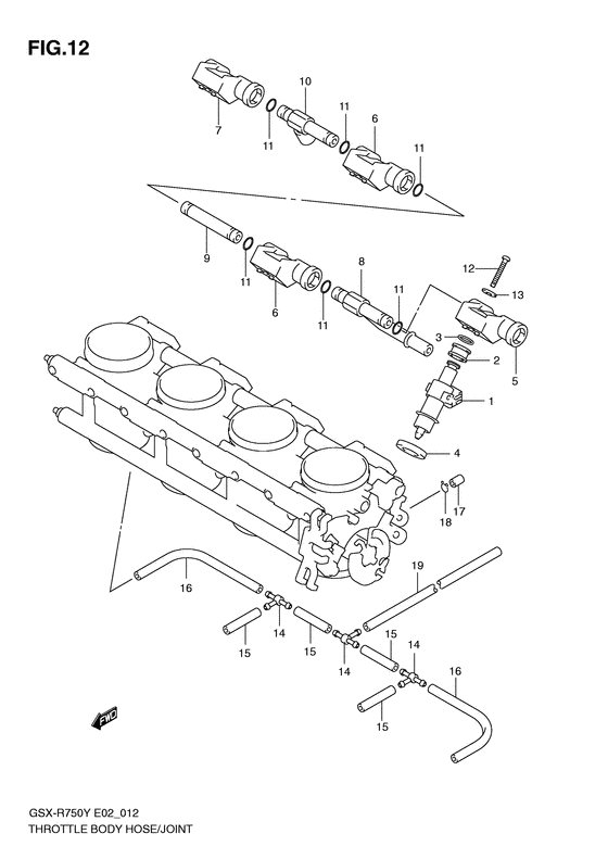 Throttle body hose/joint