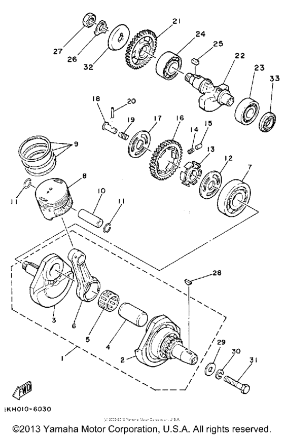 Crankshaft-piston