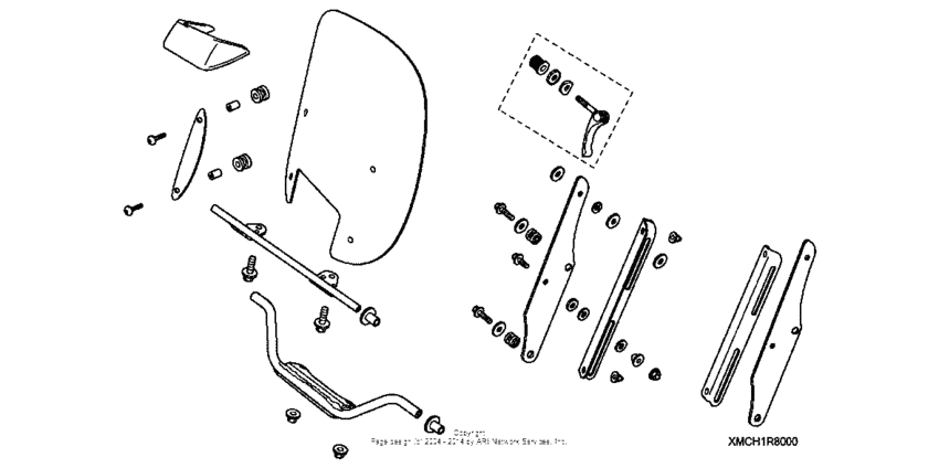 Windshield adjustable