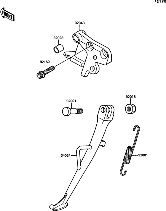 KR250 Подножка