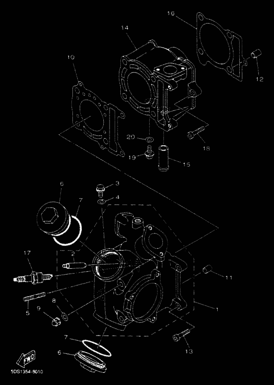 YP125E Цилиндр