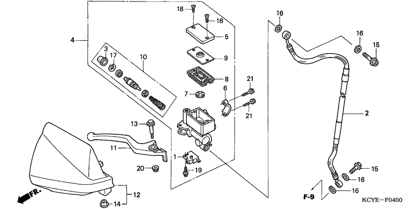 Fr. brake master cylinder