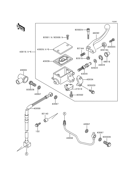 Front master cylinder(1/2)