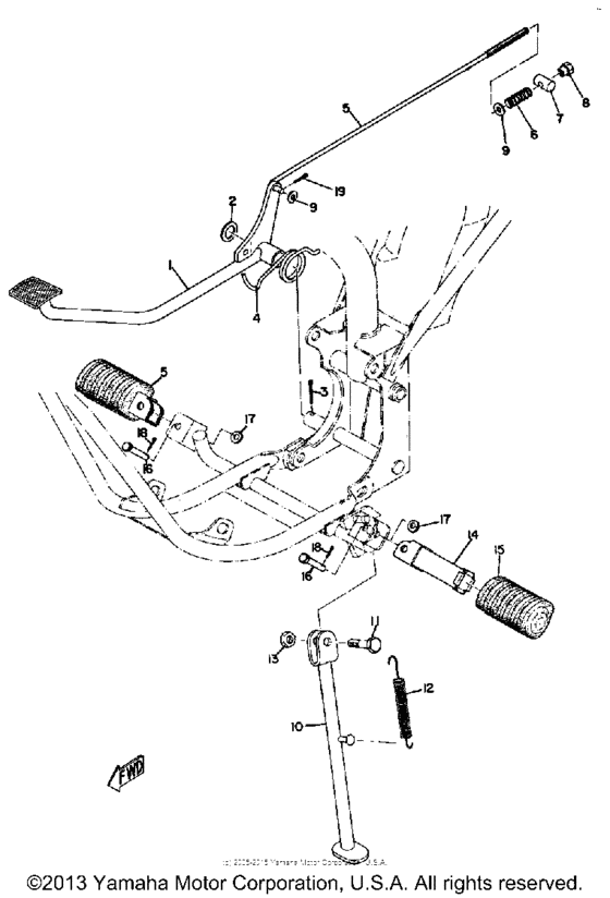 JT1 Stand & brake pedal