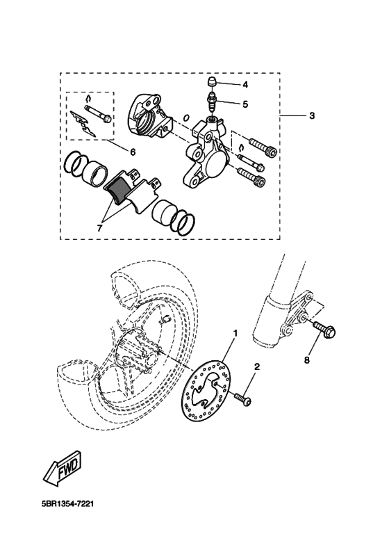 YQ100 Передний суппорт