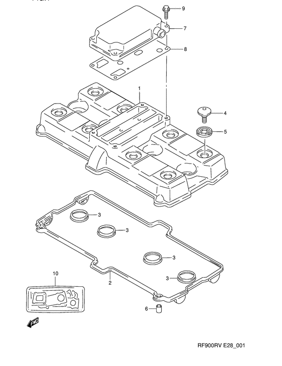 RF900 Крышка головки цилиндров