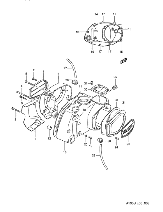 Crankcase cover ass`y  (v