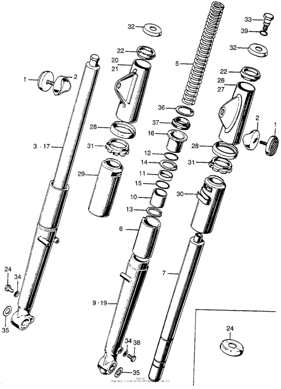 Cb175 front fork