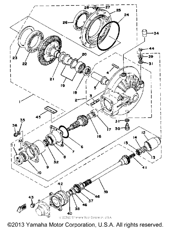 Final drive gear - drive shaft