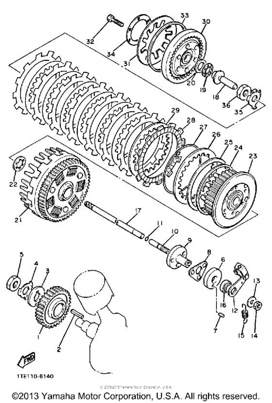 XV1100U Сцепление