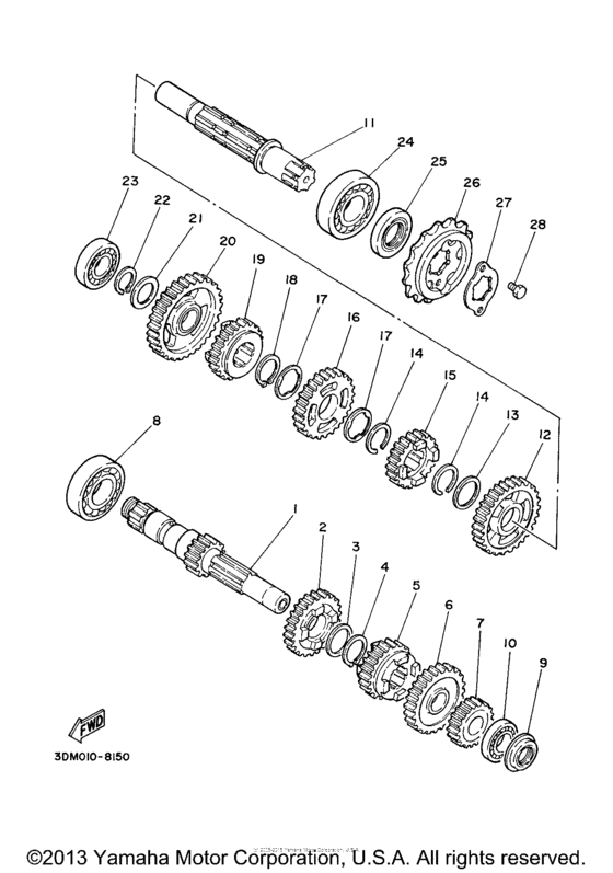 XV250 Трансмиссия