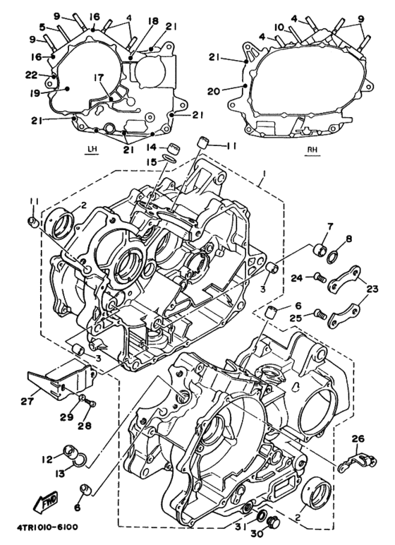 XVS400C ｸﾗﾝｸｹｰｽ