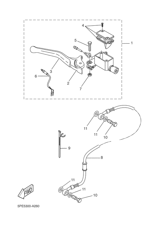 YQ50 Главный тормозной цилиндр