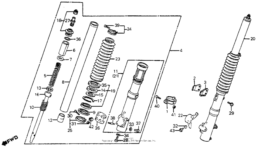 Front fork 84-85