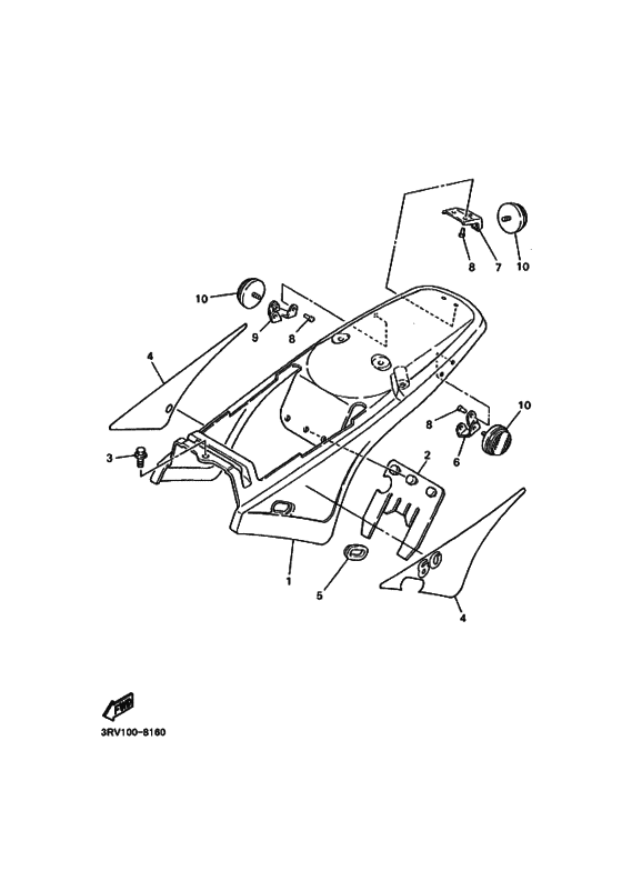 PW80 PW80K Боковая крышка